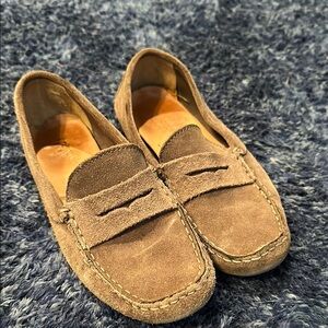 Crewcuts Gray suede driving loafers